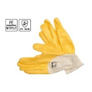 Pracovné rukavice pogumované veľ.10 PE/nitrylit