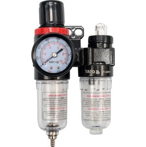 Regulátor tlaku vzduchu 1/4",max.0,93MPa,s filtrom (25cm3) a primazáváním (15cm3)