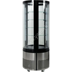 Guľatá chladiarenska vitrína 400L napätie 230V výkon 450W chladivo R290 LED +2°C do +8°C